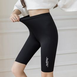Seamless Biker Shorts Women Fitness Casual High Waist Fashion Summer Slim Knee-Length Bottoms Black Cycling Shorts Streetwear 0615
