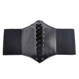 Belts 66cm Female Fashion Body Shaper Waistband Corset Pu Leather For Women Elastic High Waist Plastic Clothing DecorationBelts