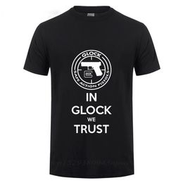 Glock Handgun USA T Shirt Men Streetwear Casual Short Sleeve Round Neck Cotton T-Shirt Summer Tops Tee Camisetas Hombre 220426