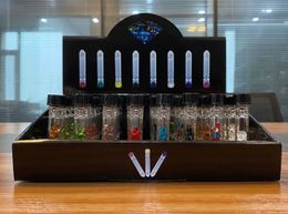 The latest portable glass OG bottle color diamond pipe with lid pipe, colorful style, support custom logo