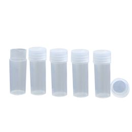 5g Plastic Small White Translucent Bottles Portable Big Seal Crew Cap Sealed Cosmetic Liquid Bottle Refillable Midince Jars