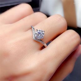 Wedding Rings Huitan Simple Stylish Bands Women Finger-rings Brilliant Crystal CZ Stone Fashion Versatile Female Jewellery Drop Wynn22