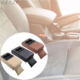 Other Interior Accessories Universal Leather Car Armrest Centre Console Box Tray Organiser Cup Holder Storage Bracket BoxOther