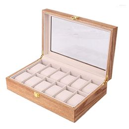 Watch Boxes & Cases Retro Wooden Display Case Durable Packaging Holder Jewellery Collection Storage Organiser Box Casket1 Hele22
