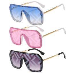 Designer square Sunglasses Fashion Summer Beach Glasses Full Frame Letter Rectangle Design for Man Woman 9 Optional High Quality UV400 Protection