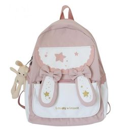 School Bags Lolita Backpack Cute Bow Ears Bag Teenage Girls Sweet Backpacks Students Children Harajuku Kids Rucksack