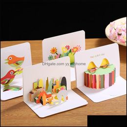 Greeting Cards Event Party Supplies Festive Home Garden Birthday Card Small Printing Personalised Creative Paper Carving Three-Nsional Man