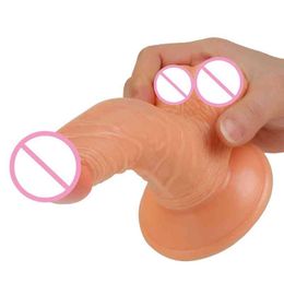 Nxy Dildos Suction Small Curved Penis Vaginal Masturbation Drawing and Inserting Beginner Inverted Adult Sex Products 0316