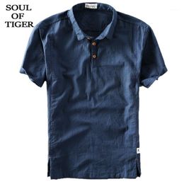 2022 Summer Fashion Style Male Casual Tops Mens Linen Vintage Shirts Loose Streetwear Boluses Plus Size 4 XL Men's