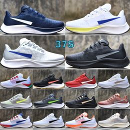 Pegasus 37 Running Shoes For Men Women Sneakers High Qualitys Pure Platinum Racer Blue UNC White Game Royal Pale Ivory Outdoor Sports Trainers