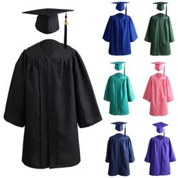 Clothing Sets Children Graduation Costume Suit Kindergarten Kid Toddler Cap Gown Preschool Po ClothingClothing