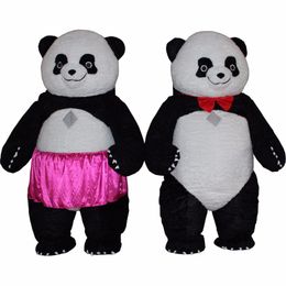 Mascot doll costume 2M/3M Halloween Inflatable Chinese Panda Mascot Costume Party Game Dress Advertising Customise Adult For 1.7m To 1.88m