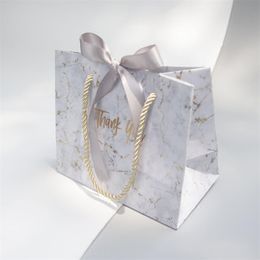 Creative High-quality Grey Marble Gift Bag for Christmas/wedding/Baby Shower/Birthday Party Favours Gift Packaging Box 220420