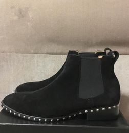 Cow in pelle rivetti in pelle scamosciata stivali neri scarpe da gentiluomini wyatt boot high top western maschi western booties fabbrica foto vere dimensioni 38-46 87307 ies