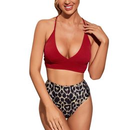 Women's Swimwear Swimsuits For Women 2 Piece Shorts American Bathing Suit Bra Ladies Two Older WomenWomen's