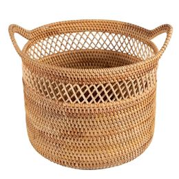 Vietnam rattan laundry hamper dirty clothes storage bucket woven clothing toys sundries storage basket storage basket T200224