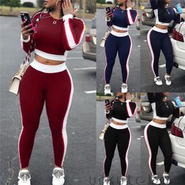 sports tracksuit for women Canada - Women Tracksuit Solid Shaping Yoga Set Running Fitness Jogging Long Sleeve T-shirt Leggings Sports Suit Gym Workout Clothes
