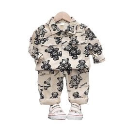 Clothing Sets Spring Autumn Baby Boys Clothes Suit Children Girl Fashion Cartoon Coat Pants 2Pcs/Set Toddler Casual Costume Kids TracksuitCl