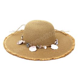 2022 Big Brim Straw Hats For Women Summer Beach UV Protection Sun Hat Outdoor Holiday Panama Caps