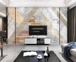 Custom 3D wallpaper mural Modern minimalist marble pattern mural TV background decorations living room bedroom lounge wall decaration