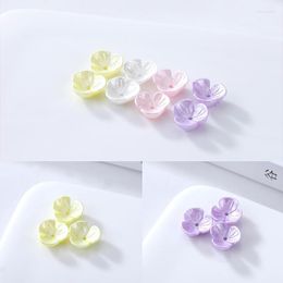Other 10pcs Plastics/Resin Spacer Hole Beaded Colour Three Petal Beads Fit Handmade DIY Earring Necklace Hair Matte Accessories 10mmOther Ed