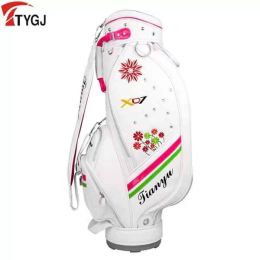 Ttygj women's Golf Bag White PU leather golf bag standard bag