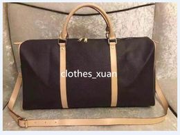 Duffel bags men luggage luxury designer travel bag pu leather handbags large totes 55cm