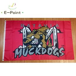 MiLB Batavia Muckdogs Flag 3*5ft (90cm*150cm) Polyester Banner decoration flying home & garden Festive gifts