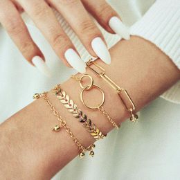 Link Chain Latest Simple Multirow Plated Gold Bangle Of Women Exquisite Seeds Beaded Statement Bracelet Trendy 2022 Jewellery Wholesale Trum22