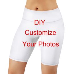 Fashion DIY Legging Shorts Womens High Waist 3D Digital Printing Leggings Customised Women Fitness Leggings Drop W220617