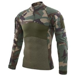 Men's T-Shirts Military Camouflage T-Shirt Outdoor Sport Breathable Hunting Tactical Climbing Clothing Mens Long Sleeve Tops Casual Shirts 5
