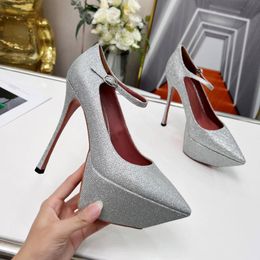 2022 New Fashion Designer Dress Shoes Ladies High Heel Sandals Exquisite and Comfortable Women Alphabet Anti-Slip Slippers Leather Material Size 35-41