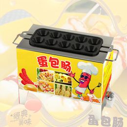 Baking Pans Electric or LPG Gas Multifunctional egg sausage roll maker boiler cooker Machine ten tubes Stainless Steel Egg Fried