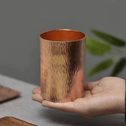 Mugs Thick Pure Copper Mug Coffee Powder Dispenser Cups Handcrafted Beer Cup Tumbler DrinkwareMugs