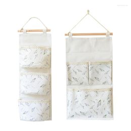 Cotton Linen Wall Door Hanging Storage Bag Wardrobe Closet Organizer Sundries Pocket Pouch Home Decoration Boxes & Bins