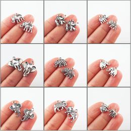 Charms Fashion Lovely Animal Elephant Tibetan Silver Plated Pendants For Gifts JewelryCharms