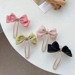 Spring Bow Knot Rhinestone Hair Clip Fashion Hair Accessories For Women Trend Temperament Hairpin Girl Clips Headwear New