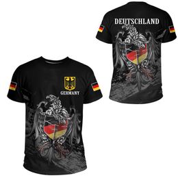 Men's T-Shirts Germany Deutschland Country Flag Colourful 3DPrint Men/Women Summer Streetwear Harajuku Funny Short Sleeves A3