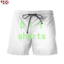 DIY Customise Casual Shorts Mens Sweatpants Gym Running Hip Hop 3D Print Custom Unisex Fitness Clothing short hombre 220707