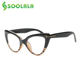 SOOLALA Cat Eye Anti Blue Light Reading Glasses Women Prescription Computer Eyeglasses Frame Female Reader 0 5 to 4 0 220705