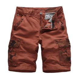Men's Shorts Men's Summer Military Cargo Army Style Multi Pockets Bermuda Cotton Breeches Work Casual Short MaleMen's Men'sMen's