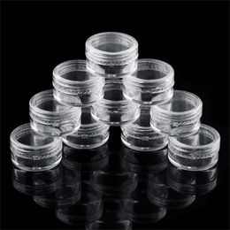 100pcs X3g Round Container Jar Screw Cap Plastic Storage Box Nail Glitter Empty Case Jar Bottle For Glitter Powder T200819