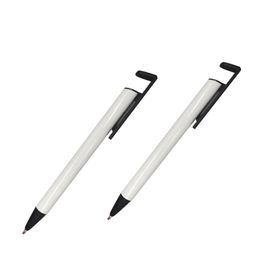 -Sublimação em branco esferontal caneta preta tinta alumínio diy canetas esferográficas de canetas escolares da escola