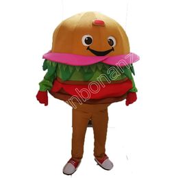 Halloween hamburger Mascot Costume High quality Cartoon Character Outfits Adults Size Christmas Carnival Birthday Party Outdoor Outfit