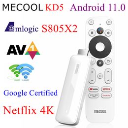 Mecool KD5 TV Stick For Netflix 4K HD Android 11 Smart TV Box Google Certified 1G 8G WiFi 2.4G/5G Prime Video HDR 10 AV1