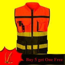 Motorcycle Apparel Outdoor Work Reflective Safety Jacket Sports Riding Running Fishing Vest Sanitation High Visibility Men WomenMotorcycle A