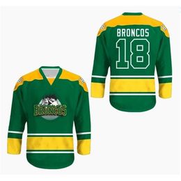 Nikivip custom mens jersey Humboldt Broncos #18 Retro Ice Hockey Jersey Men's Stitched Custom Number Name Jerseys