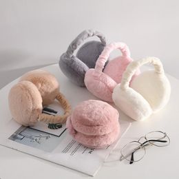 Berets Casual Adjustable Winter Earmuffs Soft Foldable Ear Cover Unisex Solid Colour LBBerets