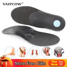 PU Black Leather orthotic insole for Flat Feet Arch Support Orthopaedic shoes sole Insoles for feet suitable men women O/X Leg