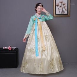 Embroidery Korean Traditional Dress Women Hanbok National Costume Stage Performance Costumes1